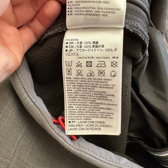 Salomon‎ Men’s L AdvancedSkin Dry 10K/10K Softshell Hooded Jacket Gray Red - Picture 10 of 11